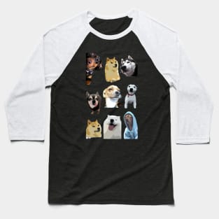 Dog Memes Everywhere Baseball T-Shirt